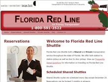 Tablet Screenshot of floridaredlineshuttle.com